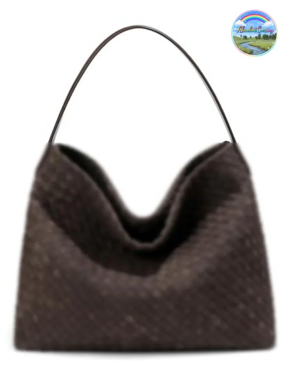 Woven Faux Leather Hobo Shoulder Bag Tote Handbag for Women Work Travel